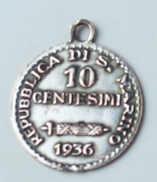 REPUBBLICA DI S.MARINO 10 CENTESIMI 1936: Moneta/medaglia mm 20 | Immagine principale
