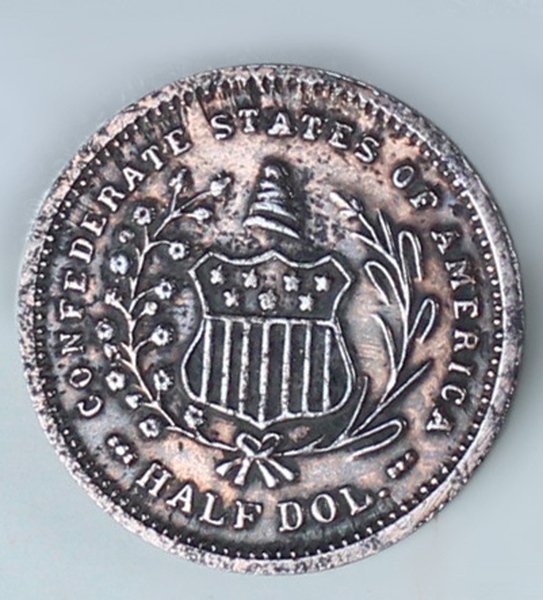 HALF DOLLAR 1861 MONETA CARRARMATO PERUGINA | Immagine Gallery 2