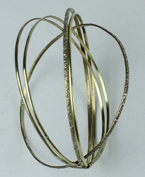 BRACCIALE VINTAGE 5 CERCHI SIMILORO | Immagine Gallery 1