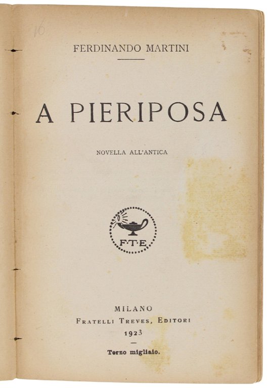 A PIERIPOSA. Novella all'antica