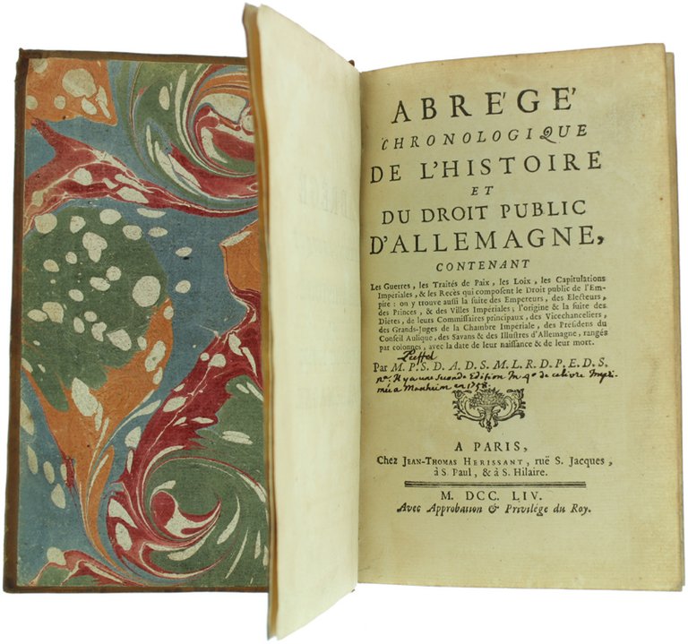 ABREGE' CHRONOLOGIQUE DE L'HISTOIRE ET DU DROIT PUBLIC D'ALLEMAGNE, contenant …