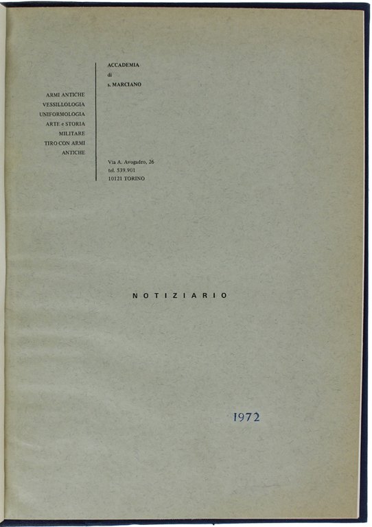 ACCADEMIA DI S.MARCIANO - NOTIZIARIO 1972. | Immagine Gallery 3