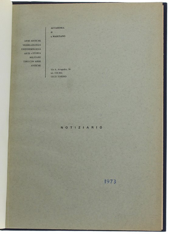 ACCADEMIA DI S.MARCIANO - NOTIZIARIO 1973. | Immagine Gallery 2