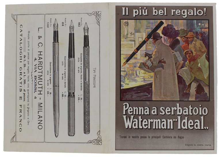 ADV Pubblicità 1908 Penna a serbatoio Waterman Ideal - Doppia … | Immagine Gallery 2