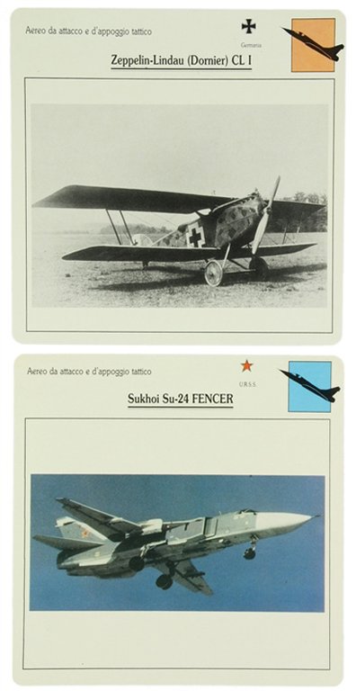 AEREI DA GUERRA (Raccolta completa: 1936 schede)