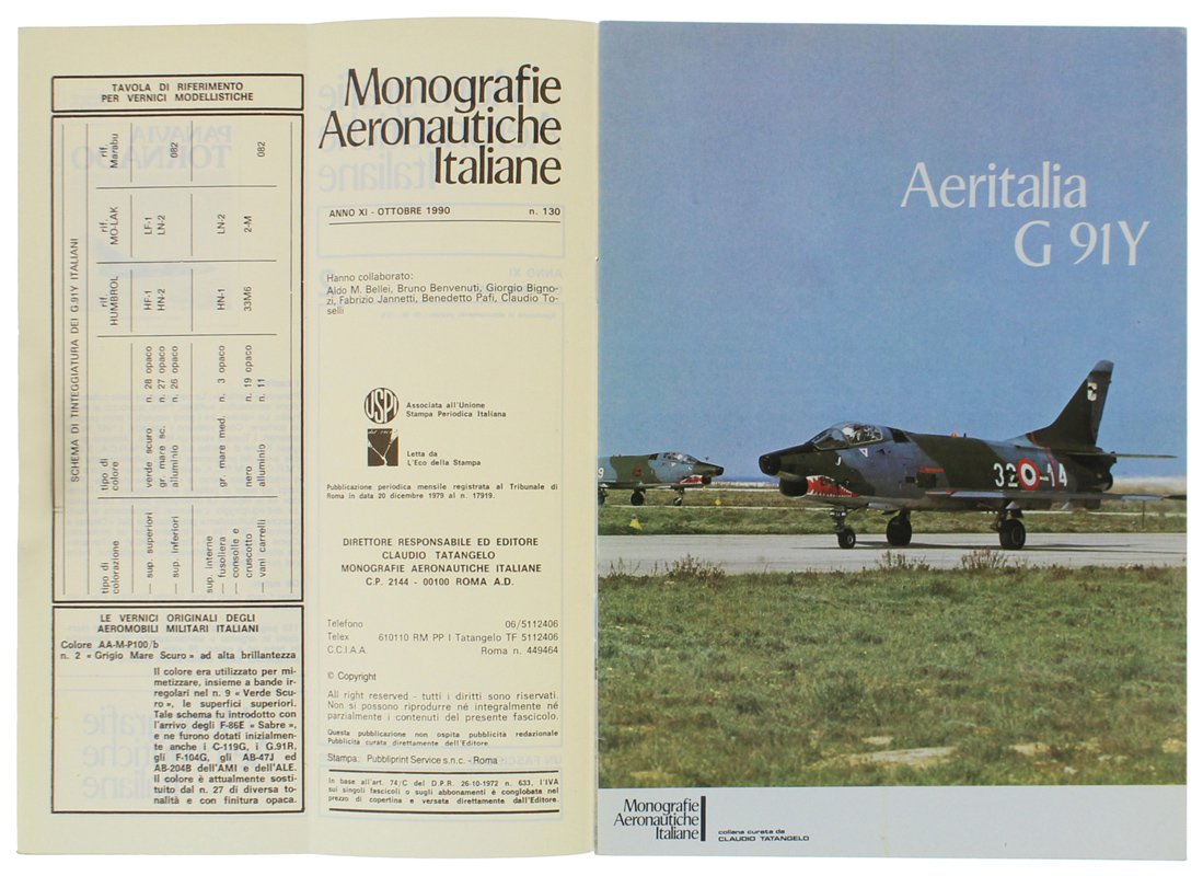AERITALIA G 91Y - Monografie Aeronautiche Italiane n. 2 - …