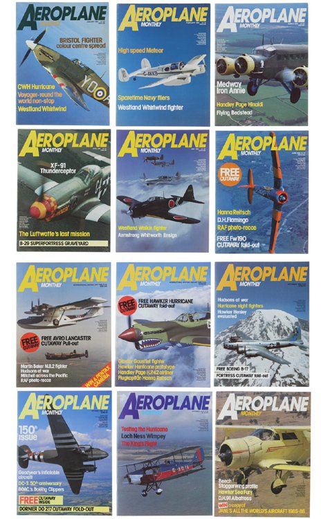 AEROPLANE MONTHLY 1985 - Complete Year of 12 Issues.