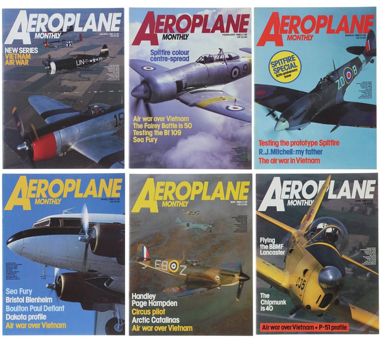 AEROPLANE MONTHLY - January-December, 1986 - Complete Year of 12 …