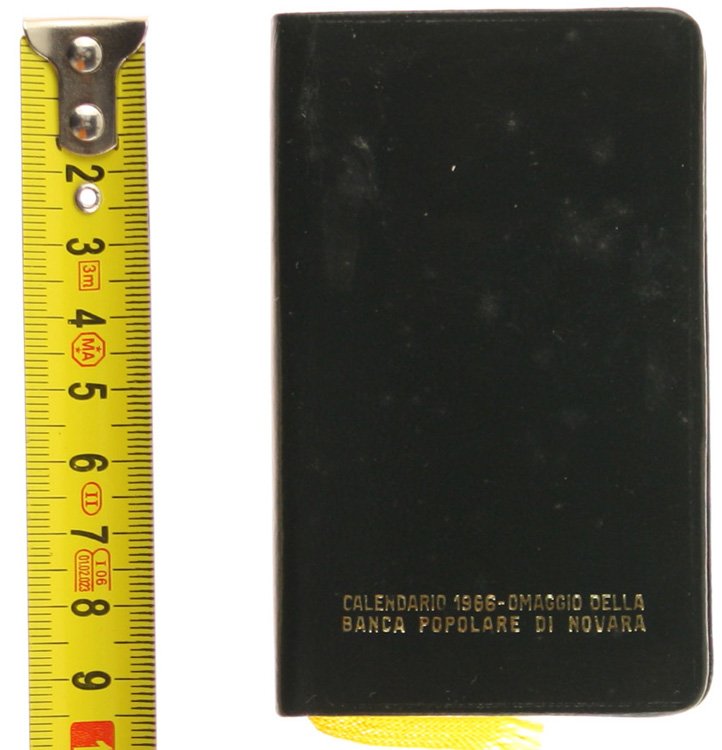 AGENDINA della BANCA POPOLARE di NOVARA 1966.