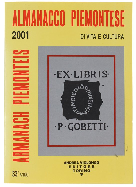 ALMANACCO PIEMONTESE 2001 ARMANACH PIEMONTEIS.