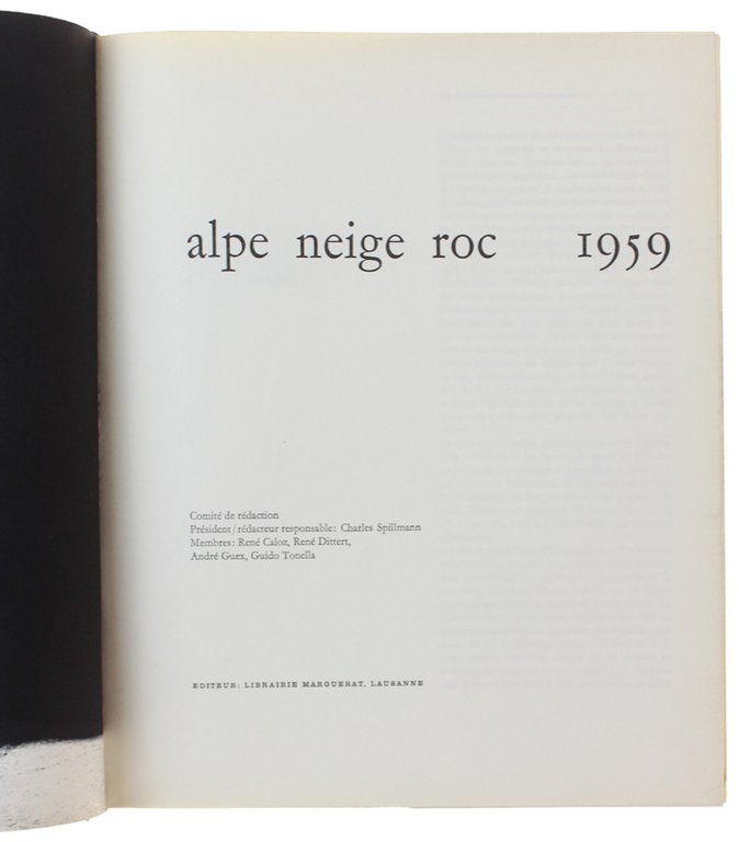 ALPE NEIGE ROC 1959