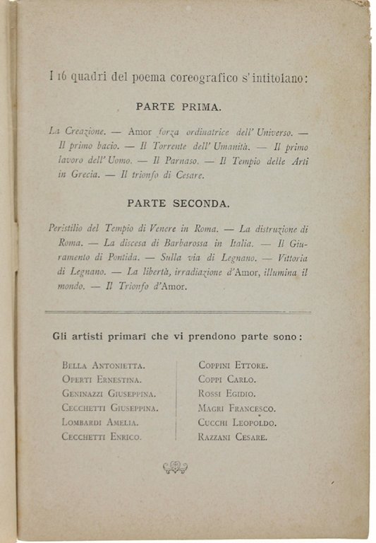 AMOR. Poema Coreografico in due parti e sedici quadri. Teatro … | Immagine Gallery 3