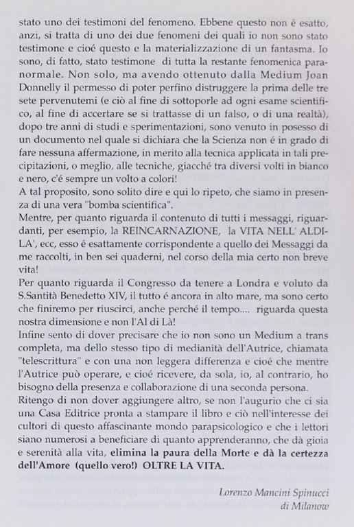 AMORE OLTRE LA VITA. Un amore venuto da lontano.