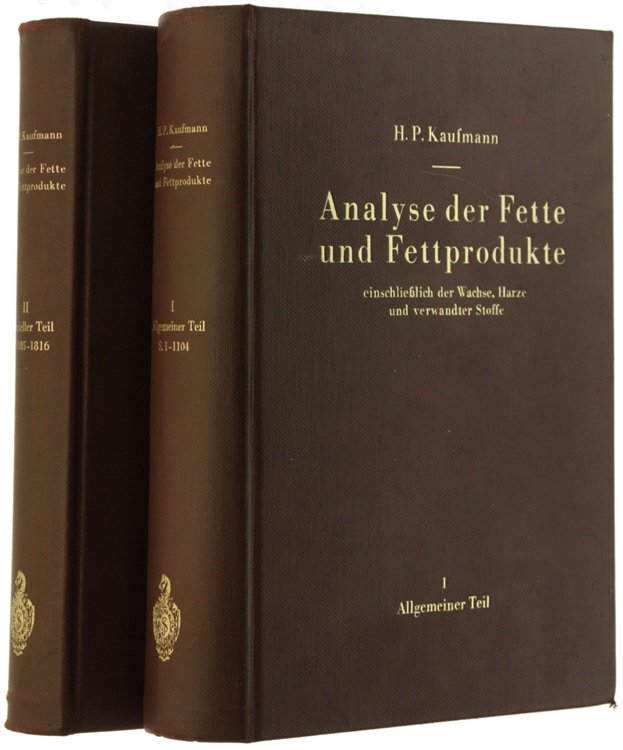 ANALYSE DER FETTE UND FETTPRODUKTE einschliesslich der Wachse, Harze und …