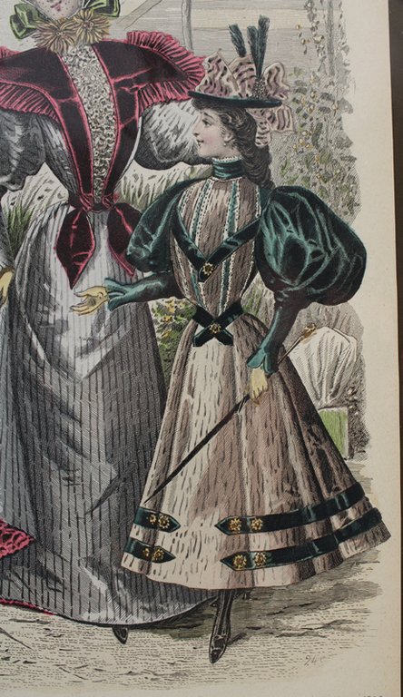 ANCIENNE GRAVURE LITHOGRAPHIE POLYCHROME DE MODE 19e Siècle - Revue …