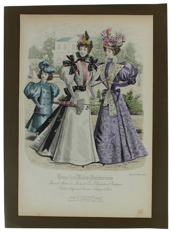 ANCIENNE GRAVURE LITHOGRAPHIE POLYCHROME DE MODE 19e Siècle - Revue …