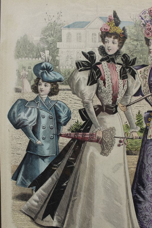 ANCIENNE GRAVURE LITHOGRAPHIE POLYCHROME DE MODE 19e Siècle - Revue …