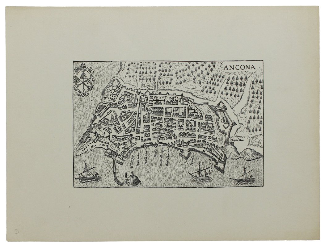 ANCONA: ANTICA MAPPA / VEDUTA - Ristampa anastatica (1970 ca.) | Immagine principale