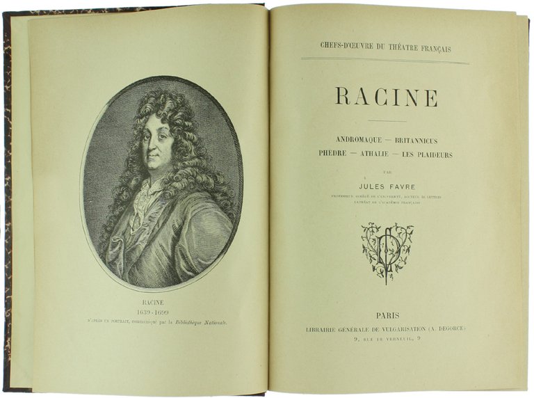 ANDROMAQUE - BRITANNICUS - PHEDRE - ATHALIE - LES PLAIDESUR. …