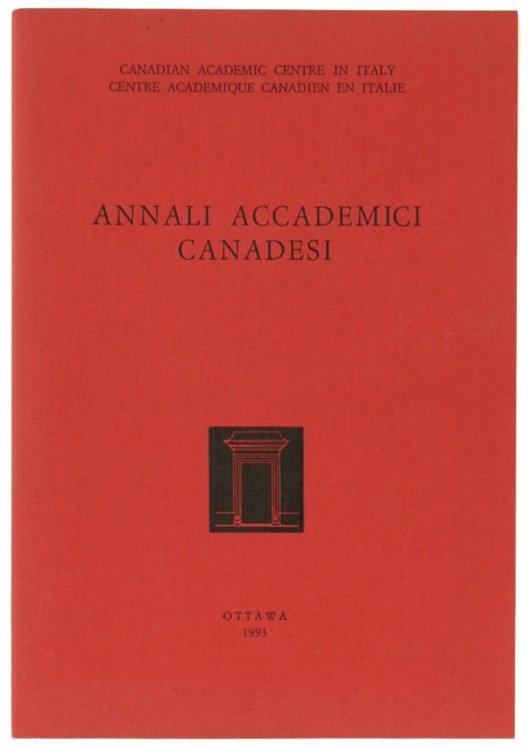 ANNALI ACCADEMICI CANADESI. Vol. IX.