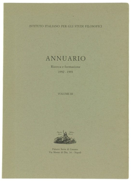 ANNUARIO - Ricerca e formazione 1992-1993. Volume III.