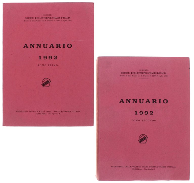 ANNUARIO 1992. Tomo primo - Tomo secondo