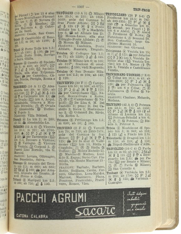 ANNUARIO GENERALE 1951. Comuni e frazioni d'Italia.