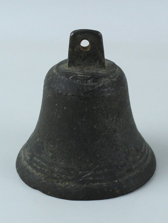 ANTICA CAMPANELLA CAMPANA BRONZO CON BATACCHIO ORIGINALE. | Immagine Gallery 2