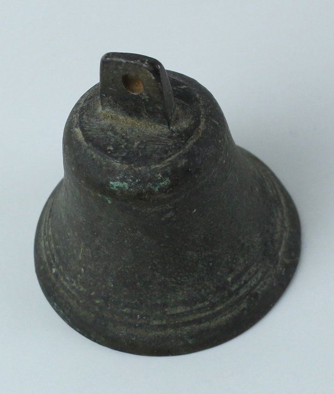 ANTICA CAMPANELLA CAMPANA BRONZO CON BATACCHIO ORIGINALE. | Immagine Gallery 8