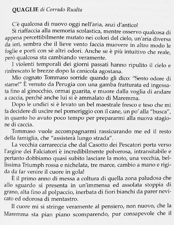 ANTOLOGIA DELLA CACCIA IN MAREMMA.