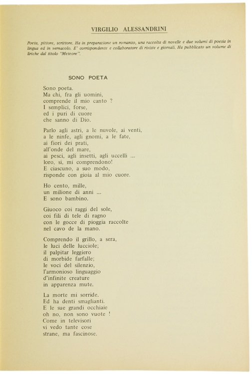 ANTOLOGIA DI POETI E DI NARRATORI CONTEMPORANEI.