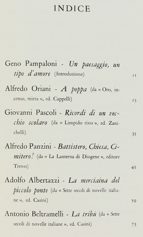 ANTOLOGIA DI SCRITTORI EMILIANI E ROMAGNOLI CONTEMPORANEI.
