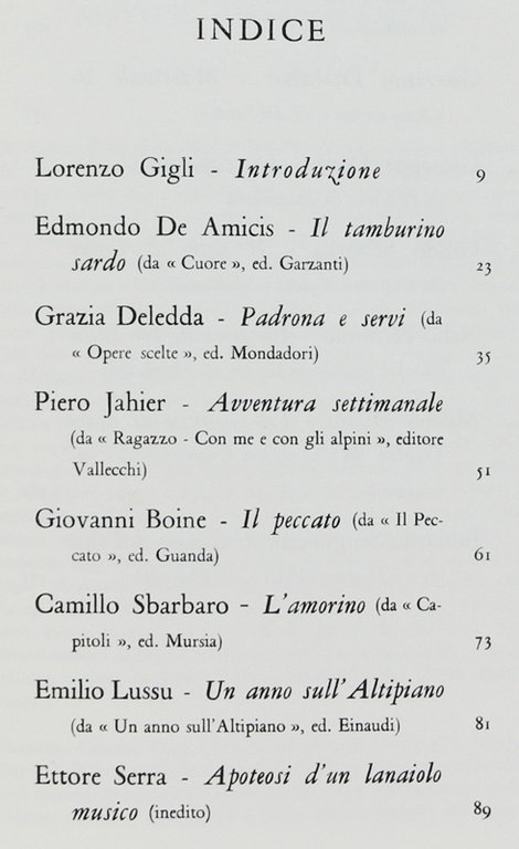 ANTOLOGIA DI SCRITTORI LIGURI E SARDI CONTEMPORANEI