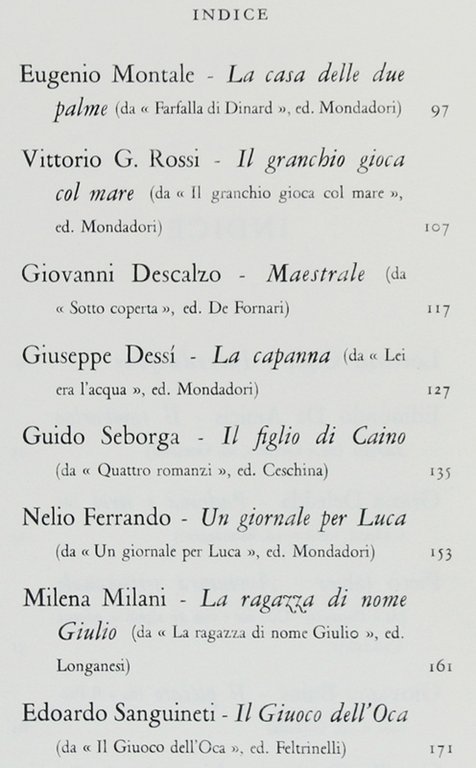 ANTOLOGIA DI SCRITTORI LIGURI E SARDI CONTEMPORANEI