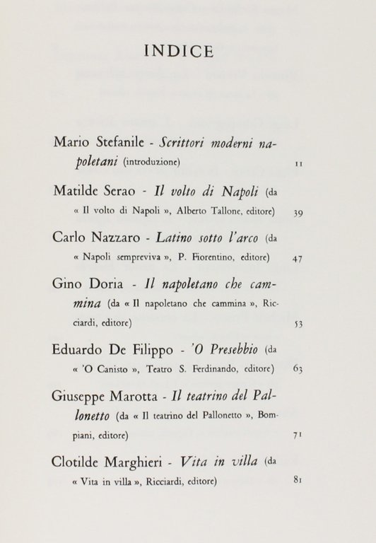 ANTOLOGIA DI SCRITTORI NAPOLETANI contemporanei.