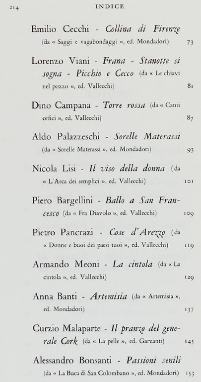 ANTOLOGIA DI SCRITTORI TOSCANI CONTEMPORANEI.