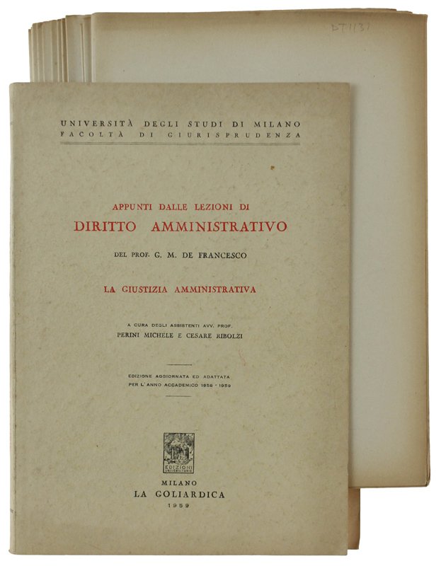 APPUNTI DALLE LEZIONI DI DIRITTO AMMINISTRATIVO : LA GIUSTIZIA AMMINISTRATIVA. …