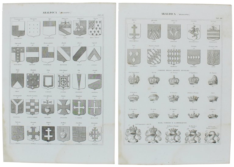ARALDICA. 18 tavole originali in rame, tratte dall'ATLANTE della NUOVA …