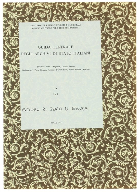 ARCHIVIO DI STATO DI RAGUSA.