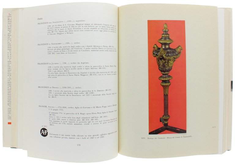 ARGENTIERI GEMMARI E ORAFI D'ITALIA. Parte 4a: EMILIA.