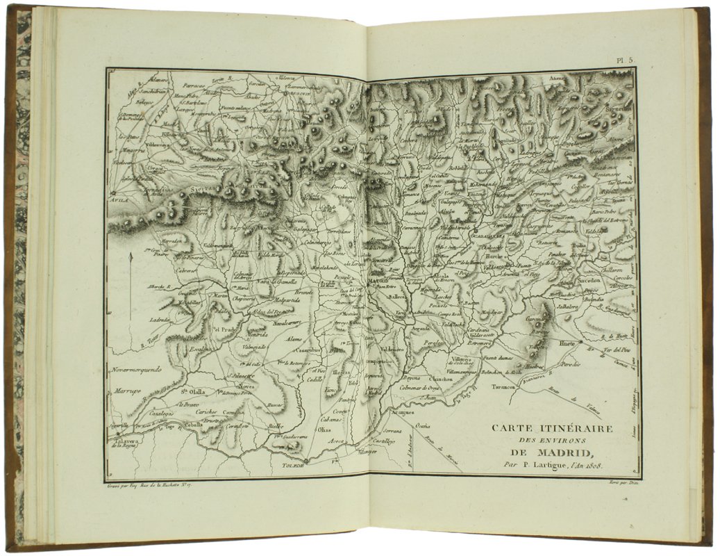 ATLAS DE L'ITINERAIRE DESCRIPTIF DE L'ESPAGNE.