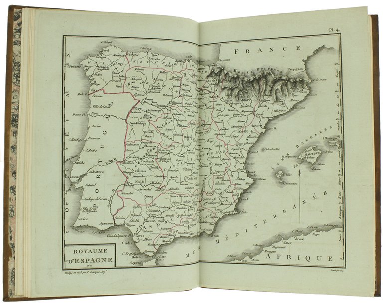 ATLAS DE L'ITINERAIRE DESCRIPTIF DE L'ESPAGNE.