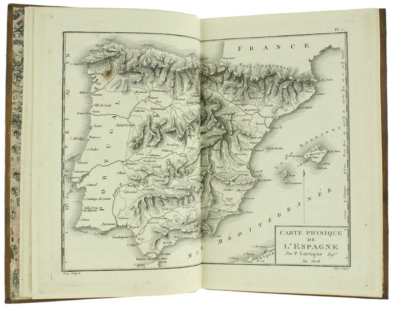 ATLAS DE L'ITINERAIRE DESCRIPTIF DE L'ESPAGNE.