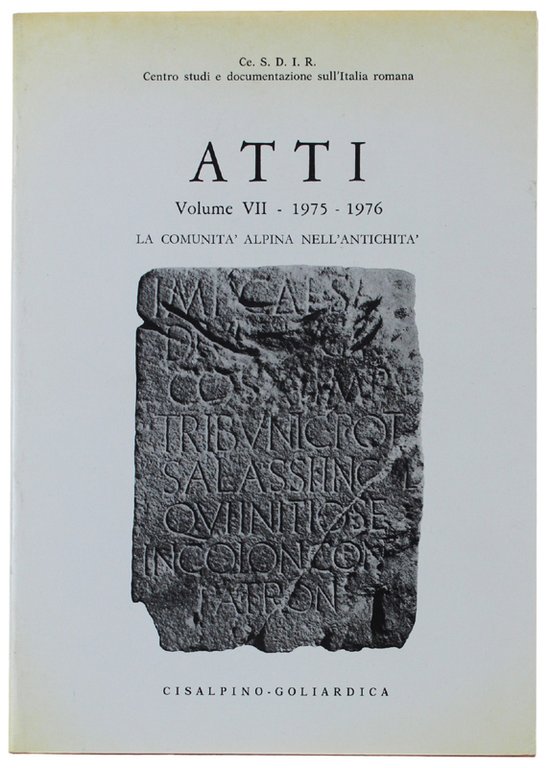 ATTI - Volume VII - 1975 - 1976 : LA …