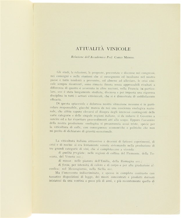 ATTUALITA' VINICOLE.