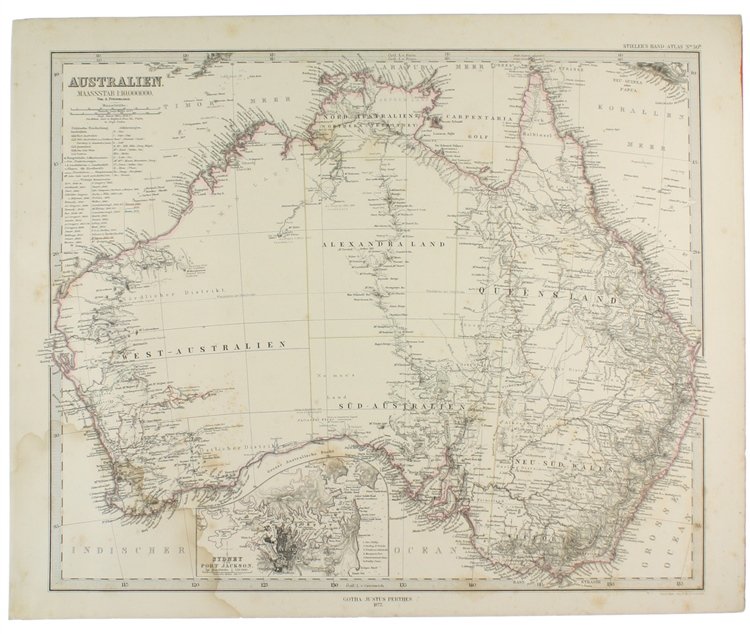 AUSTRALIEN. Maassstab 1:10.000.000.
