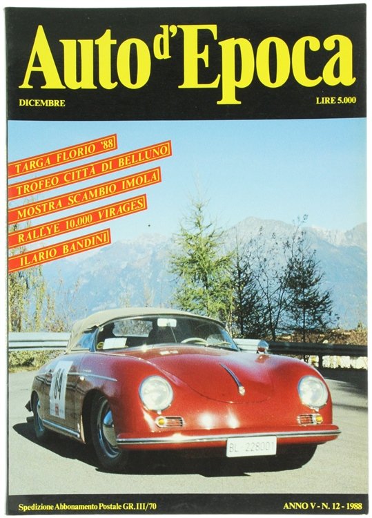 AUTO D'EPOCA. Anno V - N. 12 - DICEMBRE 1988.
