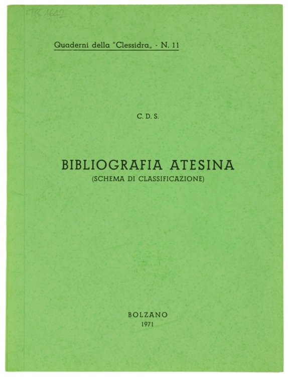 BIBLIOGRAFIA ATESINA (schema di classificazione).