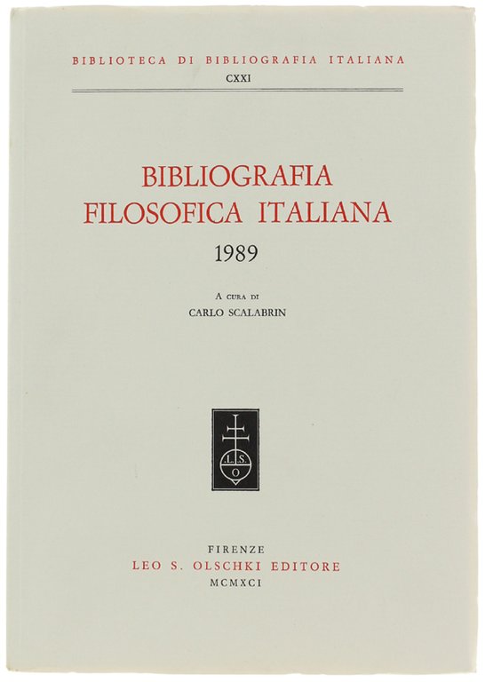BIBLIOGRAFIA FILOSOFICA ITALIANA - 1989.