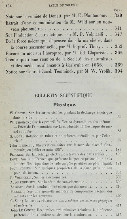 BIBLIOTHEQUE UNIVERSELLE - Revue Suisse et Etrangère. ARCHIVES DES SCIENCES …